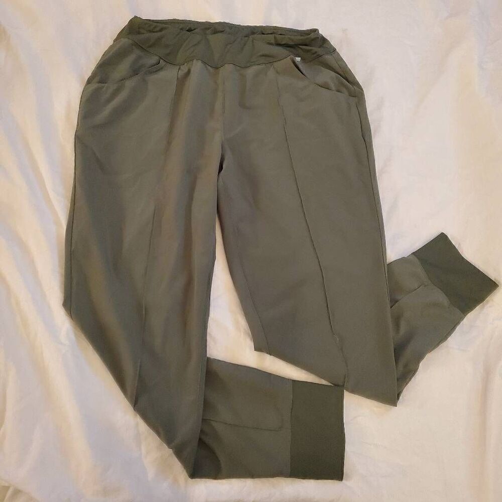 Puma Olive Green Highrise Active Moto Jogger - Size Small
